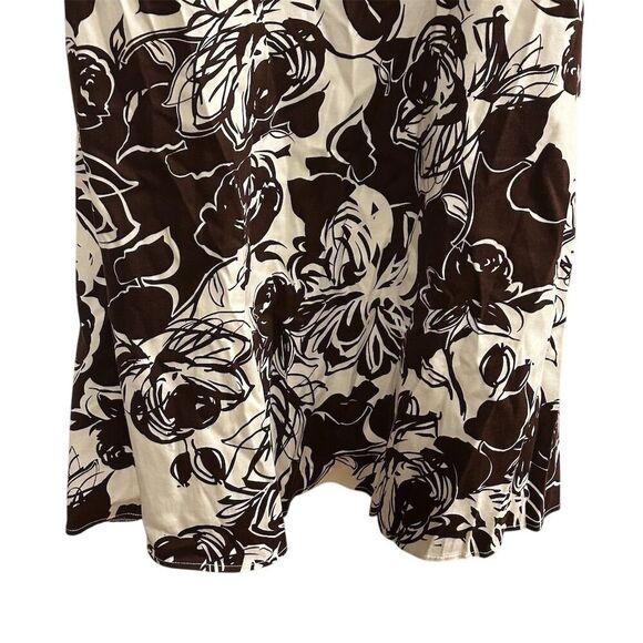 Madison Leigh Women's Size 14 Brown Floral Midi Sundress Summer Casual - Picture 3 of 14
